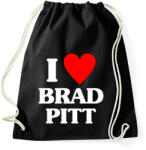 printfashion I love brad pitt - Sportzsák, Tornazsák - Fekete (17724118)