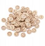 MIXFORM Fa gombok "Handmade with love", 2 lyukú, kerek, 15x3mm, 100db (13WB25199)