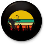 printfashion Női íjász - Kitűző, hűtőmágnes - Fekete (17767272)