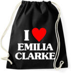 printfashion I LOVE EMILIA CLARKE - Sportzsák, Tornazsák - Fekete (17725593)