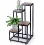 Artemis Virágágyás Fém 4 szintes Emeletes Virágtartó Állvány Növények Virágok (VD-569814)