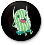 printfashion Hintázó dinnye - Kitűző, hűtőmágnes - Fekete (17851582)