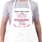 printfashion 50 (225) szülinap dec - Kötény - Fehér (17817353)