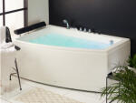 MAXISHOP Italia Collection Cada de colt LED cu hidromasaj SERRANA Dreapta 182 x 121 cm Alb (475550)