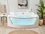 MAXISHOP Italia Collection Cada de colt LED cu hidromasaj FUERTE 175 x 85 cm Alb (471729)