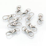 MIXFORM Forgatható karabiner-Lobster kapocs, Vas, Platina, 37x14x7mm, 10db (13WB28269)