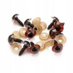 MIXFORM Biztonsági szemek kapcsokkal, játékokhoz, műanyag, barna, 10mm, 10 db (14WB6282)