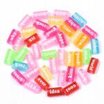 Mixform Akril gyöngyök, Lakkozott, Téglalap alakú, Mix, 7.5x15x4.5mm, 25g~60db (13WB28625)