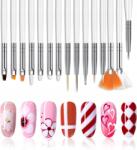 Rel Ecsetkészlet zselés hibrid díszítő ecset akrilgél ecset 15db-os