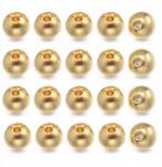 Mixform Eco sárgaréz gyöngyök kerek, aranyozott 18K, 4mm, lyuk 2mm, 20db (13WB29060)
