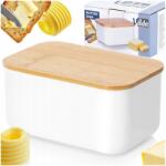 Vilde Vajtartó Fehér acél bambusz konyhai vajtartó (5904316496050)