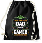 printfashion Gamer apa - Sportzsák, Tornazsák - Fekete (17839251)