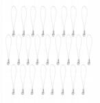 MIXFORM Kulcstartó medál alap, Nylon, Fehér, 60mm, karika átmérő 8mm, 25db (13WB29105)