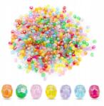 Mixform Akril gyöngyök, kerek, csiszolt, vegyes színek, 4mm, 25g~820db (13WB14251)