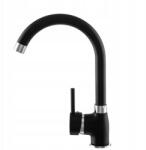 Gamma Beta konyhai csaptelep, álló, fekete, kerámia fej, 360 fokban forgatható (BB-bk)