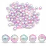 Mixform Golyók Akril Gyöngyök Szivárvány Színátmenetes, 8mm Lyuk nélküli, 20g~75db (13WB31414)