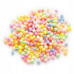 Mixform Akril gyöngyök, Szivárványos, Ab bevonat, Kerek, Mix, 6x5.5mm, 50g~520db (13WB31007)