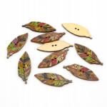 MIXFORM Gombok Fa Festett Levél 42x15mm 10db (13WB26502)