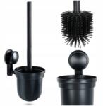 Artemis Szilikon Wc Kefe, falra szerelhető, tárolóval, fekete (VD-567031)