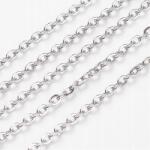 MIXFORM Horgonylánc, Vas, Hegesztés nélküli, Ovális, Ezüst, 3x2x0.4mm, 10m/db (13WB12325)