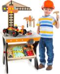 Eco Toys Banc de lucru Ecotoys, lemn, multiple elemente, multicolor Set bricolaj copii