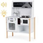 ECOTOYS Bucatarie copii Ecotoys, lemn, accesorii, sunete si lumini, alb Bucatarie copii