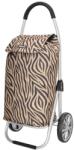 Beagles Barna-fekete prémium bevásárlókocsi kerekeken " Aluman" (NT15841A-028-zebra-brown-HU)