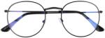 Sunmania Fekete ovális átlátszó antireflex szemüveg " Hipster" (4388-black-HU)