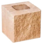 Leier Architektúra Kerítéskő félkő bézs 20x20x20 cm (80 darab/raklap) (HUTGO5919)