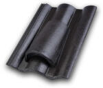 Leier Toscana Lux Szellőzőcserép kupakkal fekete (44 darab/raklap) (HUTHS6510)