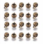 MIXFORM Ékszernyakkendő, Ötvözet, Szín: Bronz, 8x5mm, Lyuk 2mm és 5mm, 20db