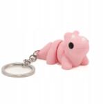  Gyerek kulcstartó 3D nyomtatás színes dinoszaurusz baba púder rózsaszín flexibilis medál (Dinozaur baby)