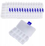 MIXFORM Gyöngytartó doboz, 10 rekeszes, műanyag, 13x7x2.3cm, 15db (13WB32311)