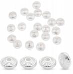 MIXFORM Távolsági gyöngyök, távtartók, ötvözet, serpenyő, szín: Ezüst 8x4mm 20db (13WB17078)