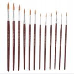 XinBowen 12 Db-os Olajfesték Ecset Készlet, nylon sörték, vörösbor (Pędzel malarski - 12 SZT)