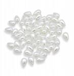 Mixform Akril gyöngyök, Gyöngy utánzat, csepp, fehér, 13x8mm, 25g~50db (13WB29836)