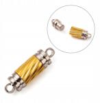 MIXFORM Mágneses kapocs, sárgaréz, platina, 18x5mm, 1mm lyuk, 5db (13WB32094)