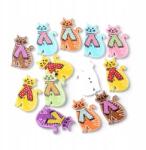 MIXFORM Fa gombok Macska 30x19x2mm 10db (14WB9599)