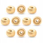 Mixform Sárgaréz gyöngyök, Ellenálló bevonat, 18K aranyozott, 6x4mm, Lyuk 1.2mm, 10db (13WB28259)