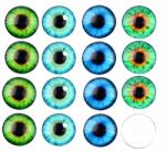 MIXFORM Kaboson üvegszem 12x4mm 16db-os szett 4 szín 4db (13WB28038)