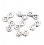 Mixform Fém gyöngyök, Végtelenség szimbóluma, Antik ezüst, 13x6x3mm, 20db (13WB15260)