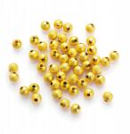 Mixform Texturált sárgaréz gyöngyök, kerek, arany, 4 mm, lyuk 1mm, 50db (13WB16989)