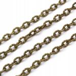 MIXFORM Horgonylánc, Vas, Texturált, Hegesztés nélküli, Bronz, 3x2x0.5mm, 5 m (14WB7234)