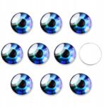 MIXFORM Kaboson üvegszem kézműves, sötétkék, 16x5mm, 10db (13WB31435)