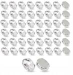 MIXFORM Varrható strasszok kosárban, üveg és sárgaréz, 14x10x6.5mm, 50db (13WB32183)