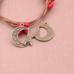 MIXFORM Medál Félhold fém ötvözet 22x18x2mm 10db (14WB8703)