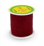 MIXFORM Nylon zsinór, Fonott ékszerkészítéshez, Sötétpiros, 0.5mm, 135m (13WB27491)