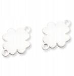 MIXFORM Összekötő Rozsdamentes acél, Lézeres vágás, Lóhere, 15.5x11.2x1mm, 2db (13WB30858)