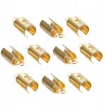 MIXFORM Szorítóvégek zsinórhoz, Acél, aranyozott 18K, 10x3x2.5mm, 10db (13WB19771)