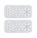 MIXFORM Szilikon öntőforma, Kézműves, Hópehely, 147x70x8.5mm, 2db